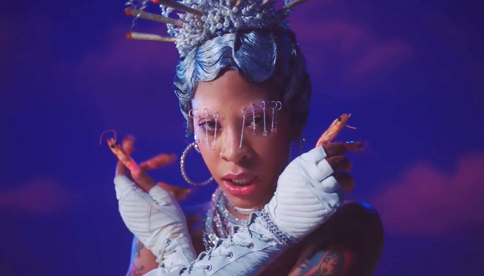 Rico Nasty featured by W wearing The Ritual Raven Gloves